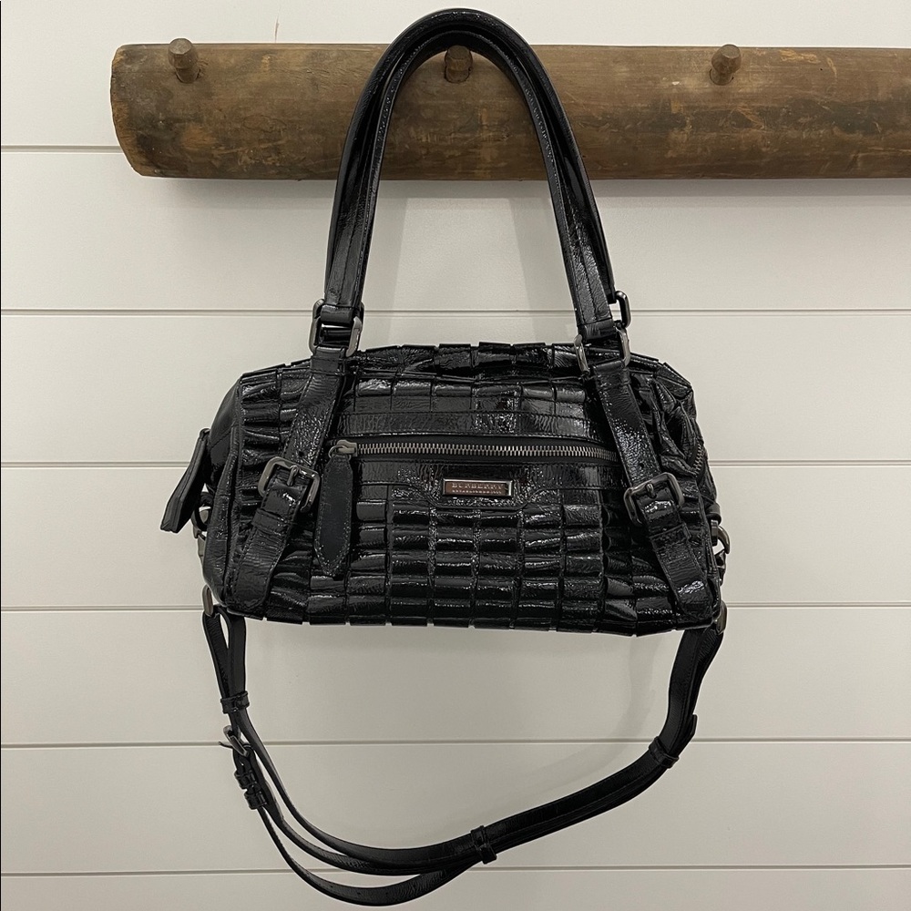Burberry Prorsum Lowry Patent Leather Satchel